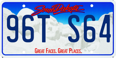 SD license plate 96TS64