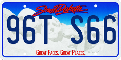 SD license plate 96TS66