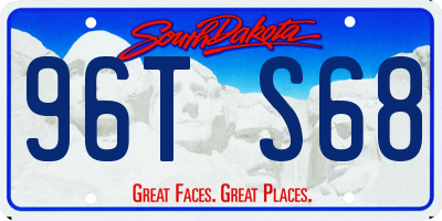SD license plate 96TS68