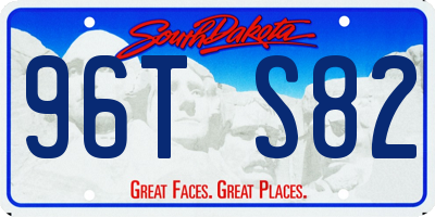 SD license plate 96TS82