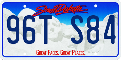 SD license plate 96TS84