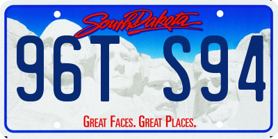 SD license plate 96TS94