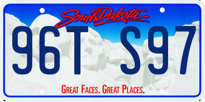 SD license plate 96TS97