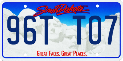 SD license plate 96TT07