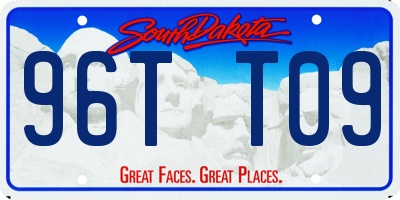 SD license plate 96TT09