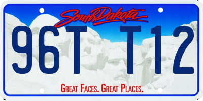 SD license plate 96TT12