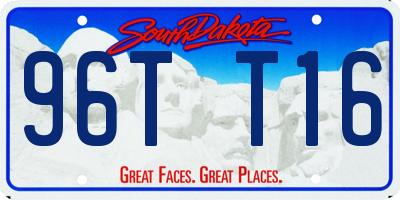 SD license plate 96TT16