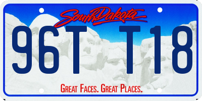 SD license plate 96TT18