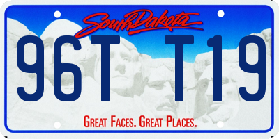 SD license plate 96TT19