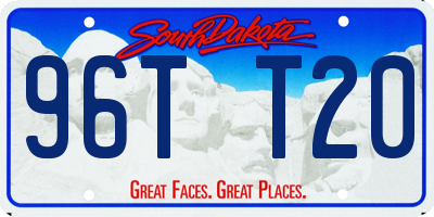 SD license plate 96TT20
