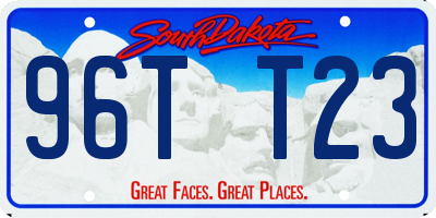 SD license plate 96TT23