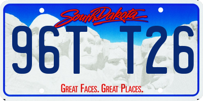 SD license plate 96TT26