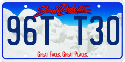 SD license plate 96TT30