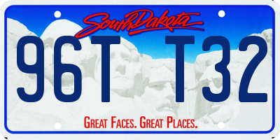 SD license plate 96TT32