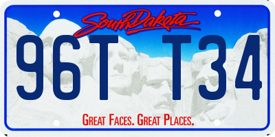 SD license plate 96TT34