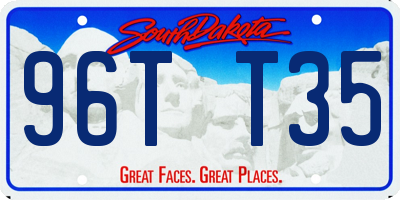 SD license plate 96TT35