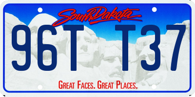 SD license plate 96TT37