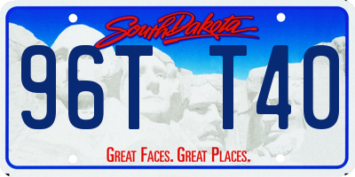 SD license plate 96TT40