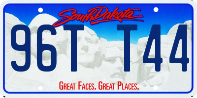 SD license plate 96TT44