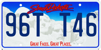 SD license plate 96TT46
