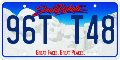 SD license plate 96TT48