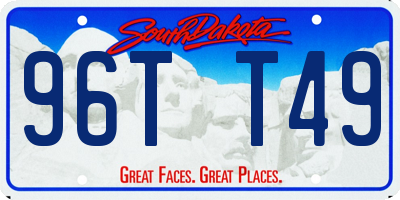 SD license plate 96TT49