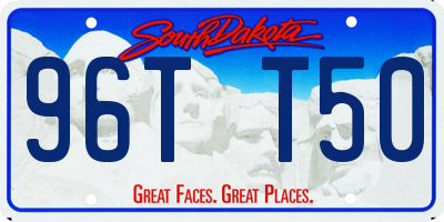 SD license plate 96TT50