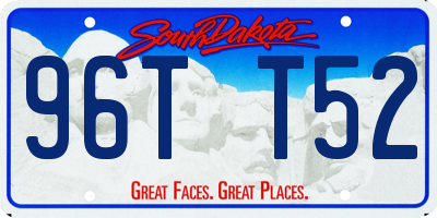SD license plate 96TT52