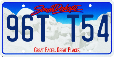 SD license plate 96TT54