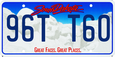 SD license plate 96TT60