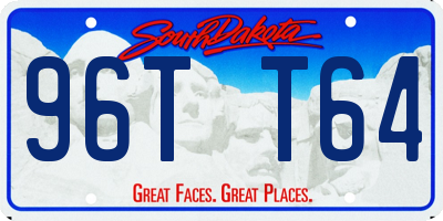SD license plate 96TT64