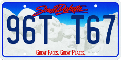 SD license plate 96TT67