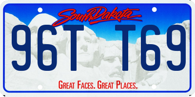 SD license plate 96TT69