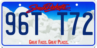 SD license plate 96TT72