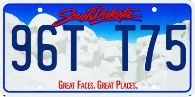 SD license plate 96TT75
