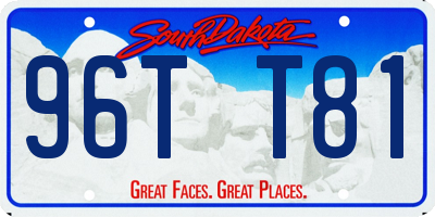 SD license plate 96TT81