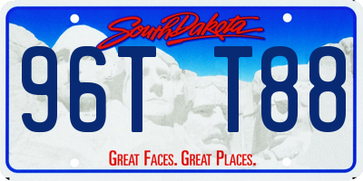 SD license plate 96TT88