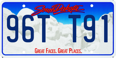 SD license plate 96TT91