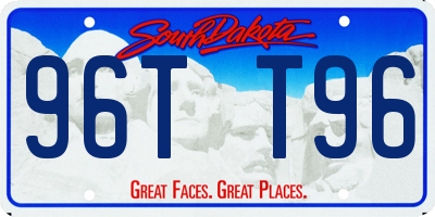 SD license plate 96TT96