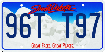 SD license plate 96TT97