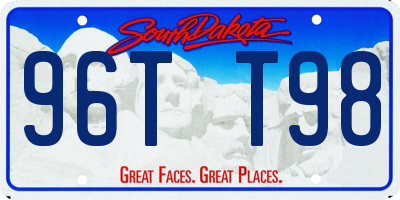 SD license plate 96TT98