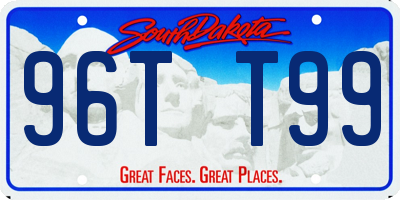 SD license plate 96TT99