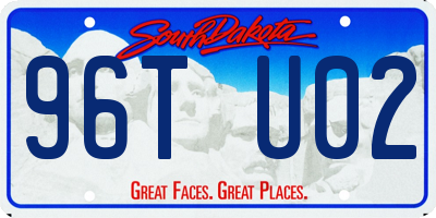 SD license plate 96TU02