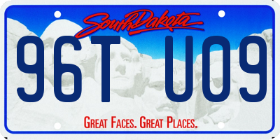 SD license plate 96TU09