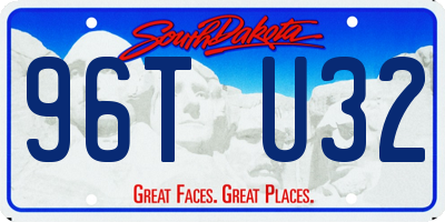 SD license plate 96TU32