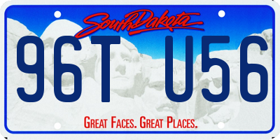 SD license plate 96TU56