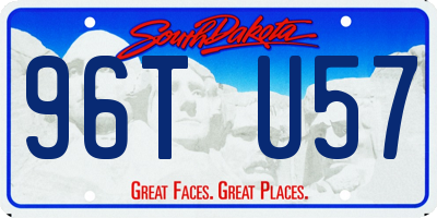 SD license plate 96TU57