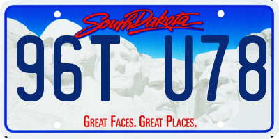 SD license plate 96TU78