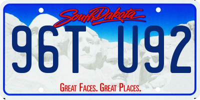 SD license plate 96TU92