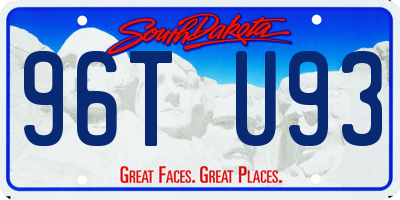 SD license plate 96TU93